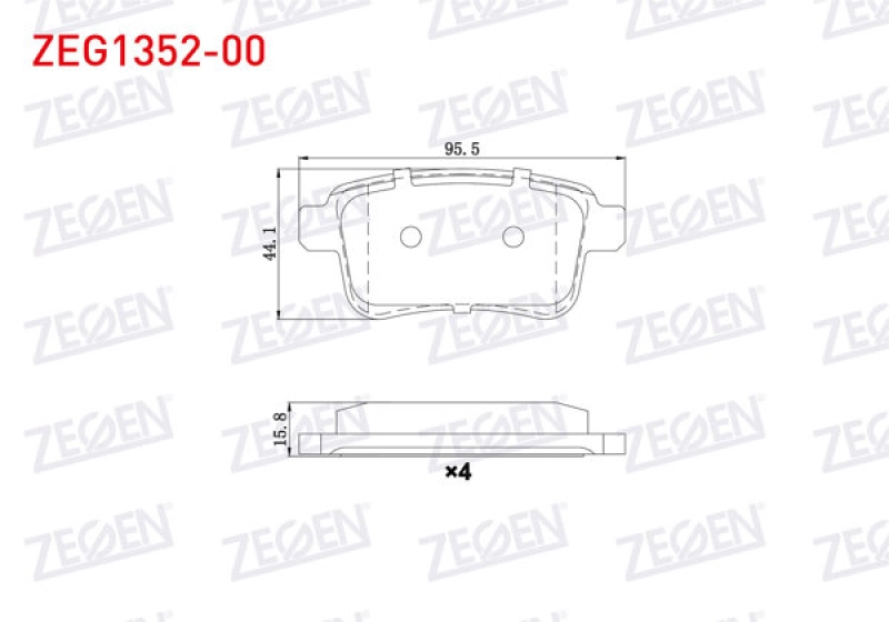 #UZ00363 - ZEGEN ZEG1352-00 Fren Balata Arka Renault Kangoo 1.5 DCI 2