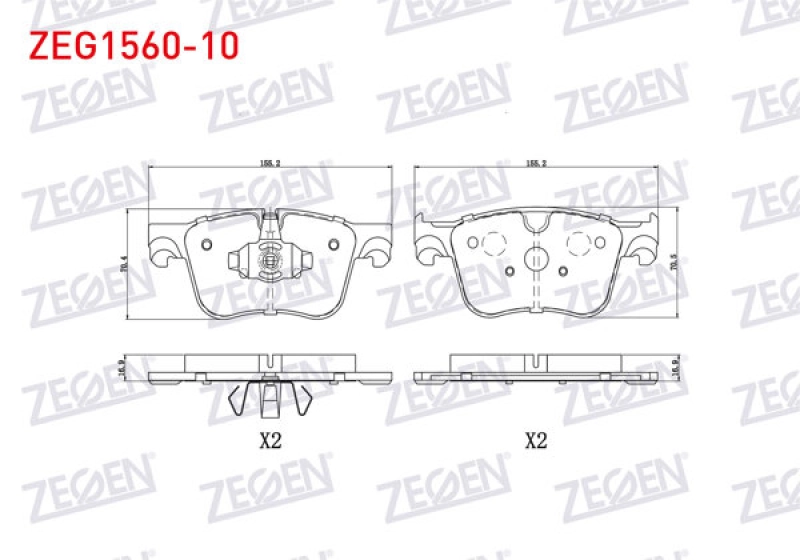 #UZ00459 - ZEGEN ZEG1560-10 | Fren Balata &Ouml;n Peugeot 3008 16-/ 508 II 18-/ 5008 I