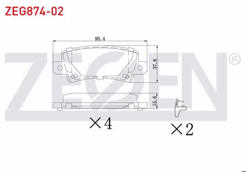#UZ00334 - ZEGEN ZEG874-02 | Fren Balata Arka Ikazlı Toyota Corolla 1.4 Vvt-I 1.6