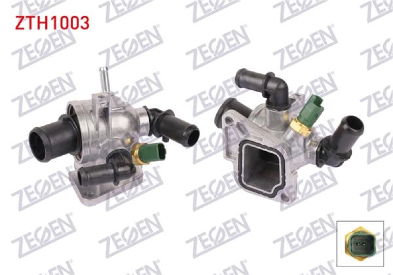 #UZ00133 - ZEGEN ZTH1003 TERMOSTAT KOMPLE MUSURLU 88 C EURO 4 DOBLO 1.3 JTD