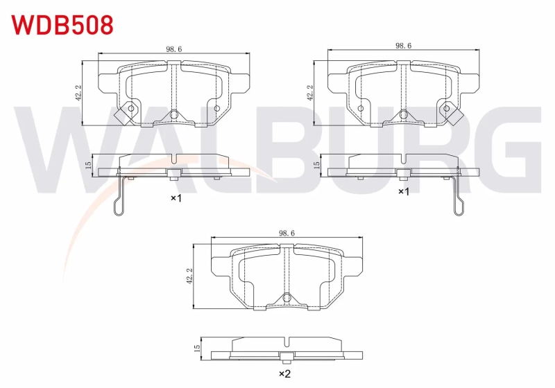 #UZ00339 - Walburg WDB508 Fren Diski &ndash; Peugeot 508 I (2011&ndash;2018), Peugeot 508 SW