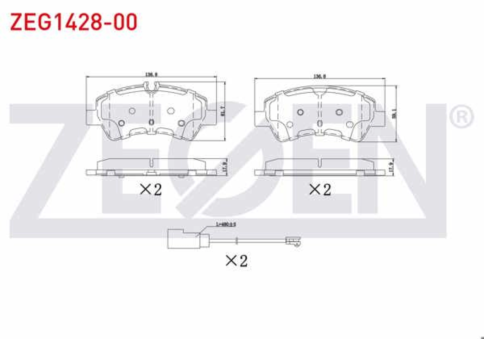 #183 - ZEGEN ZEG1428-00 | Fren Balata Arka Fişli Ford Transit Custom (V362) 2
