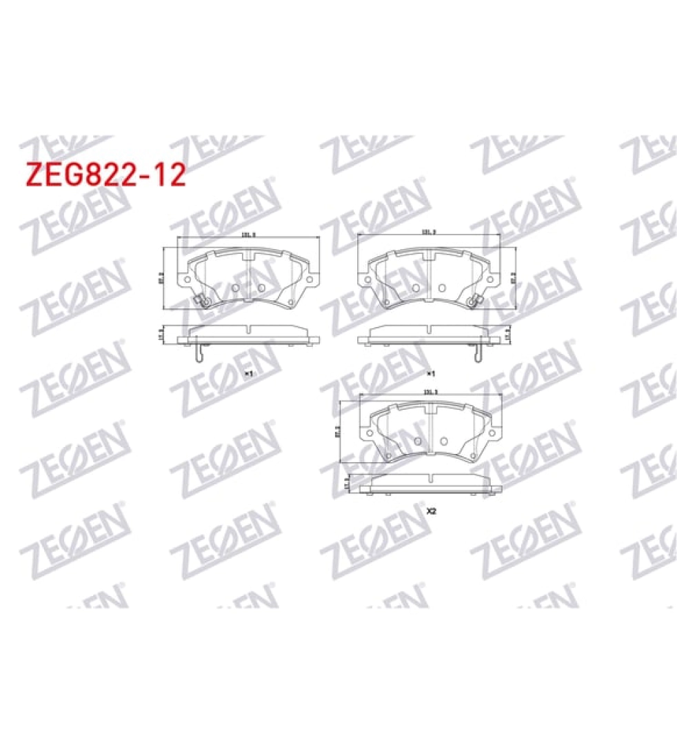#82 - ZEGEN ZEG822-12 | Fren Balata &Ouml;n Ikazlı Toyota Corolla 1.4 Vvt-I