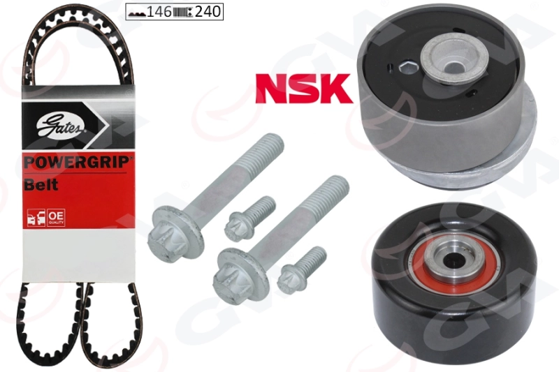 #UZ00175 - GVA 59T9007-1 EKSANTRİK GERGİ KİTİ 146x240 ASTRA H-J-INSIGNIA-VECTRA C
